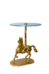 Кофейный стол "Лошадь" золото