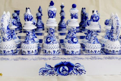 Шахматы турнирные "Гжель"