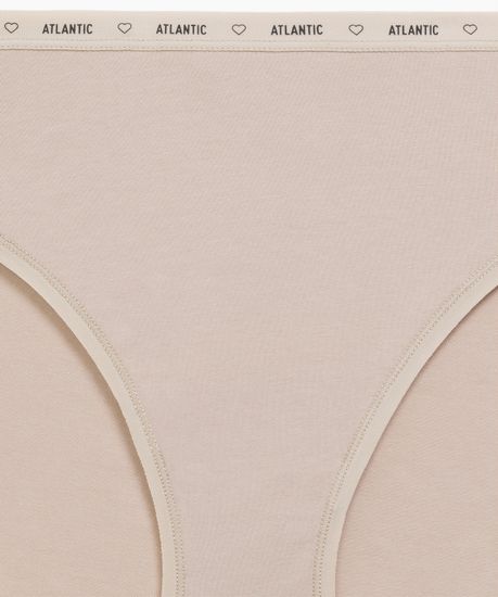 Женские трусы спорт (3шт) Atlantic 3CLP-010, хлопок, темный экрю + бежевый + темно-бежевый