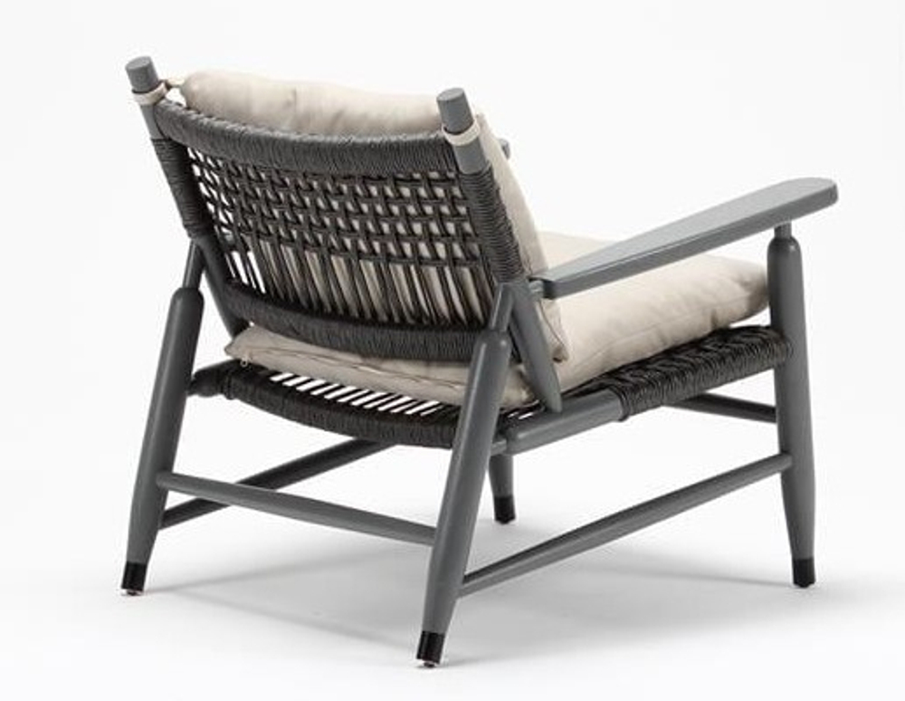 Кресло деревянное плетеное с подушками Tagliamento Helio