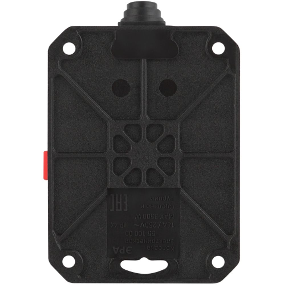 Колодка ЭРА K-1e-RED-IP44 каучуковая с заземлением 1 розетка 16A IP44 красная | Колодки