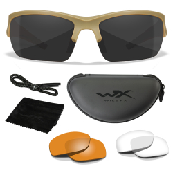 Очки тактические-защитные WILEY-X VALOR (FRAME MATTE TAN, LENS CLEAR + GREY + RUST)