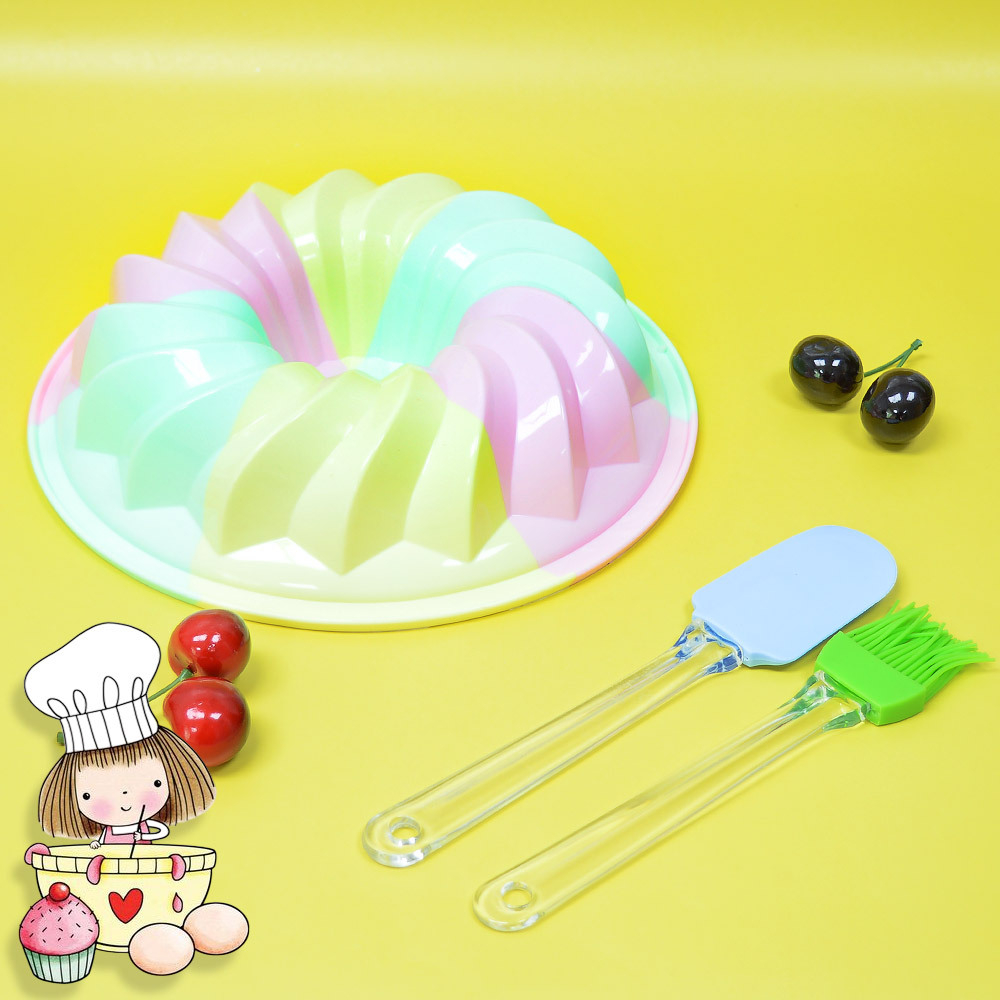 Набор Юного кондитера "Кекс" (форма 26*5,5см, лопатка, кисточка)