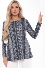 Джемпер "Авелин" (принт/темно-синий) Б8401 LT Collection (Акция)