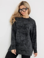 Кофта больших размеров оверсайз удлиненная без начеса теплая