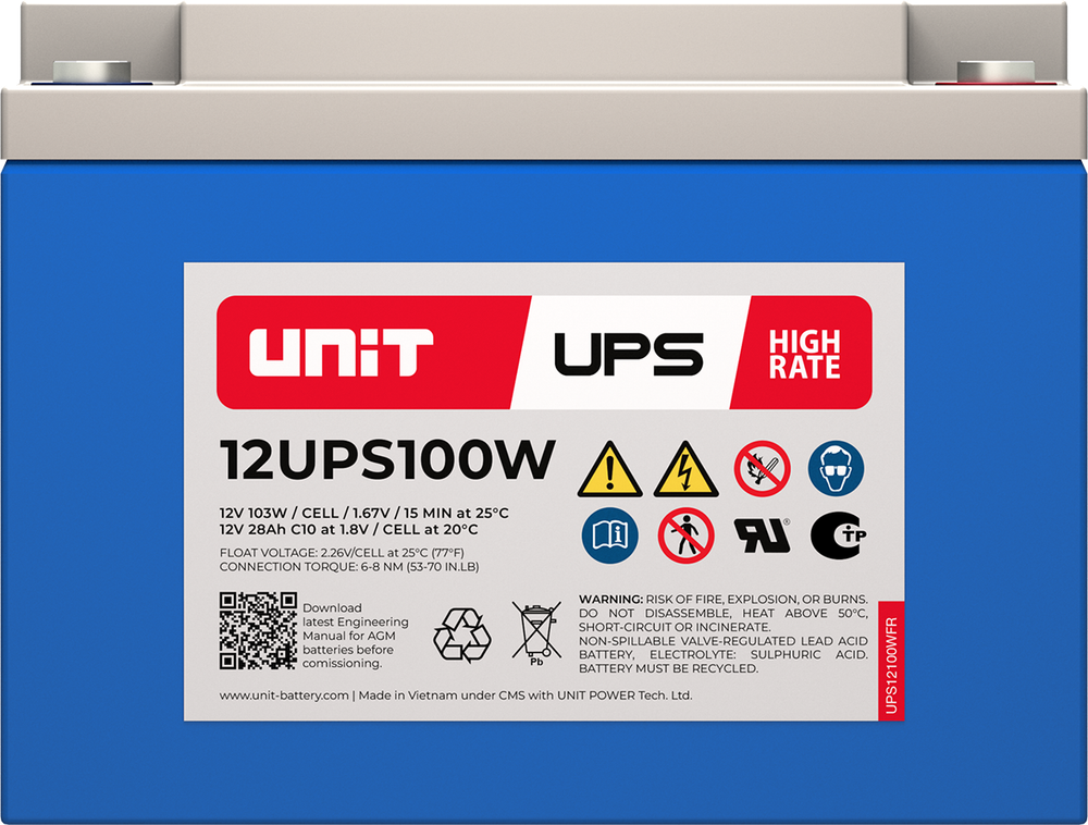 Аккумулятор UNIT 12UPS100W
