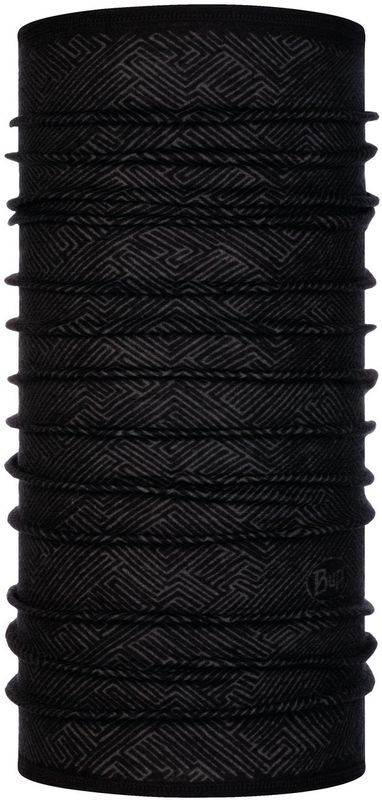 Тонкий шерстяной шарф-труба Buff Wool lightweight Tolui Black Фото 1