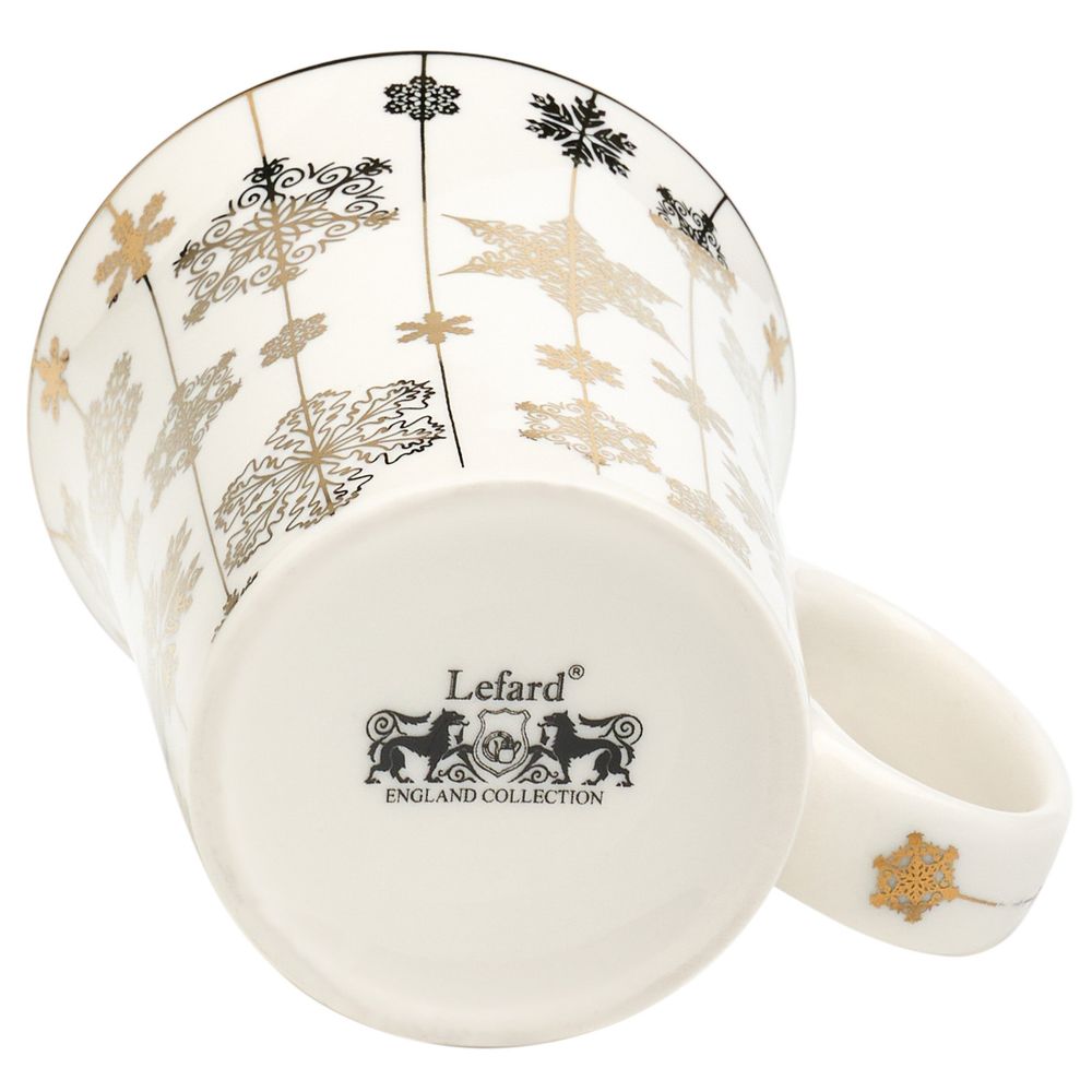 КРУЖКА LEFARD 310МЛ ЗОЛОТО СНЕЖИНКИ МАЛ УП=12ШТ
