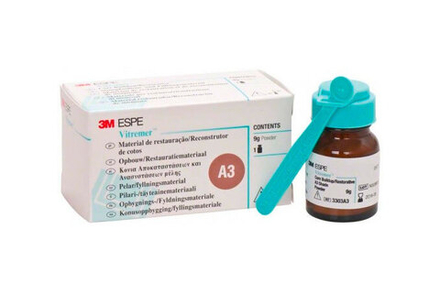 Vitremer порошок А3, 9 г (3303A3) – стеклоиономерный пломбировочный материал тройного отверждения