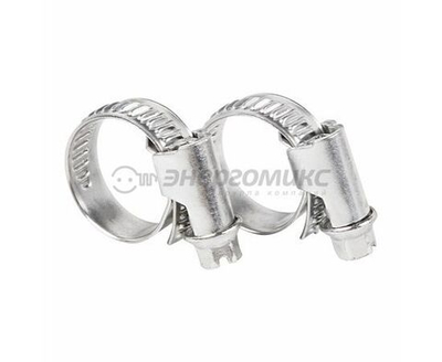 Хомут червячный REXANT 10-16-0,7 мм, с ключом W, в упаковке - 50 штук