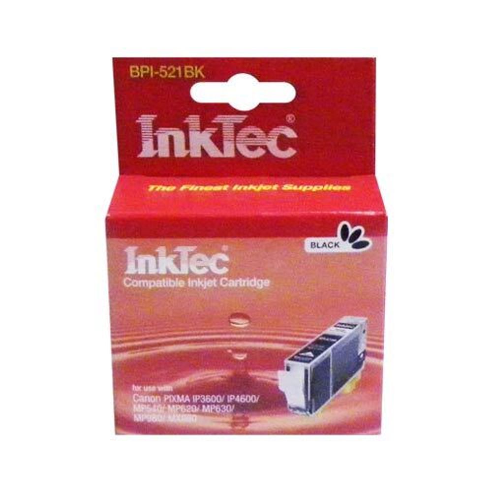 Картридж InkTec, аналог CANON CLI-521BK для PIXMA iP3600/4600/MP540/620/630/980 Black (9ml)