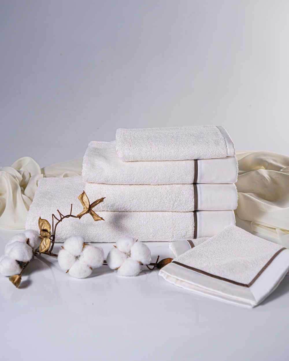 Набор полотенец 3шт Claire Batiste Atelier Brise слоновая кость