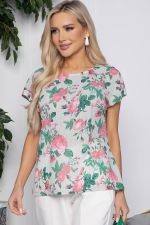 Блуза Амадея (цветы) Б10492 LT Collection