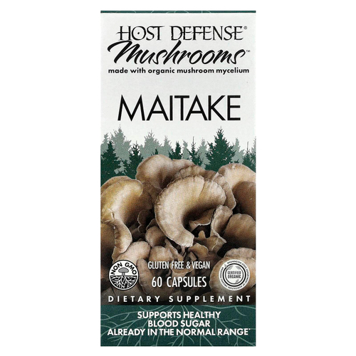 Host Defense, Mushrooms ™, майтаке, 60 капсул