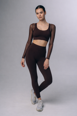 Кофта с сеткой и поддерживающим топом