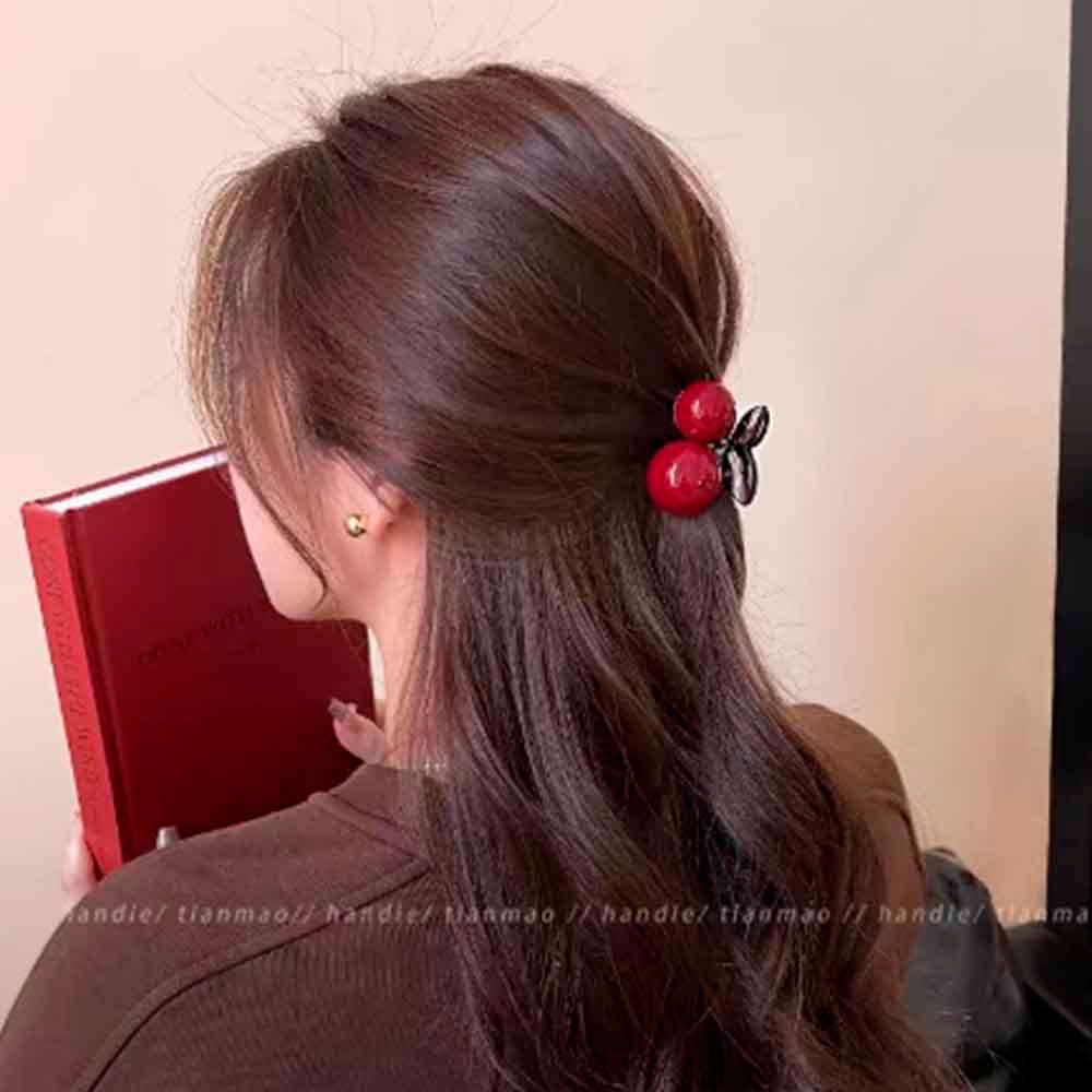 Заколка-краб Вишня