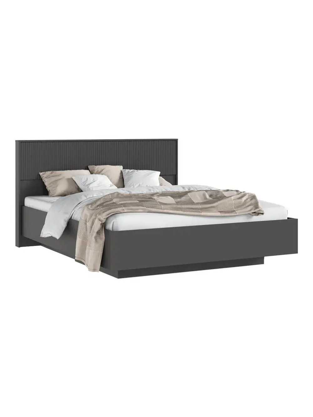 Кровать двухспальная 160х200 Браш Графит