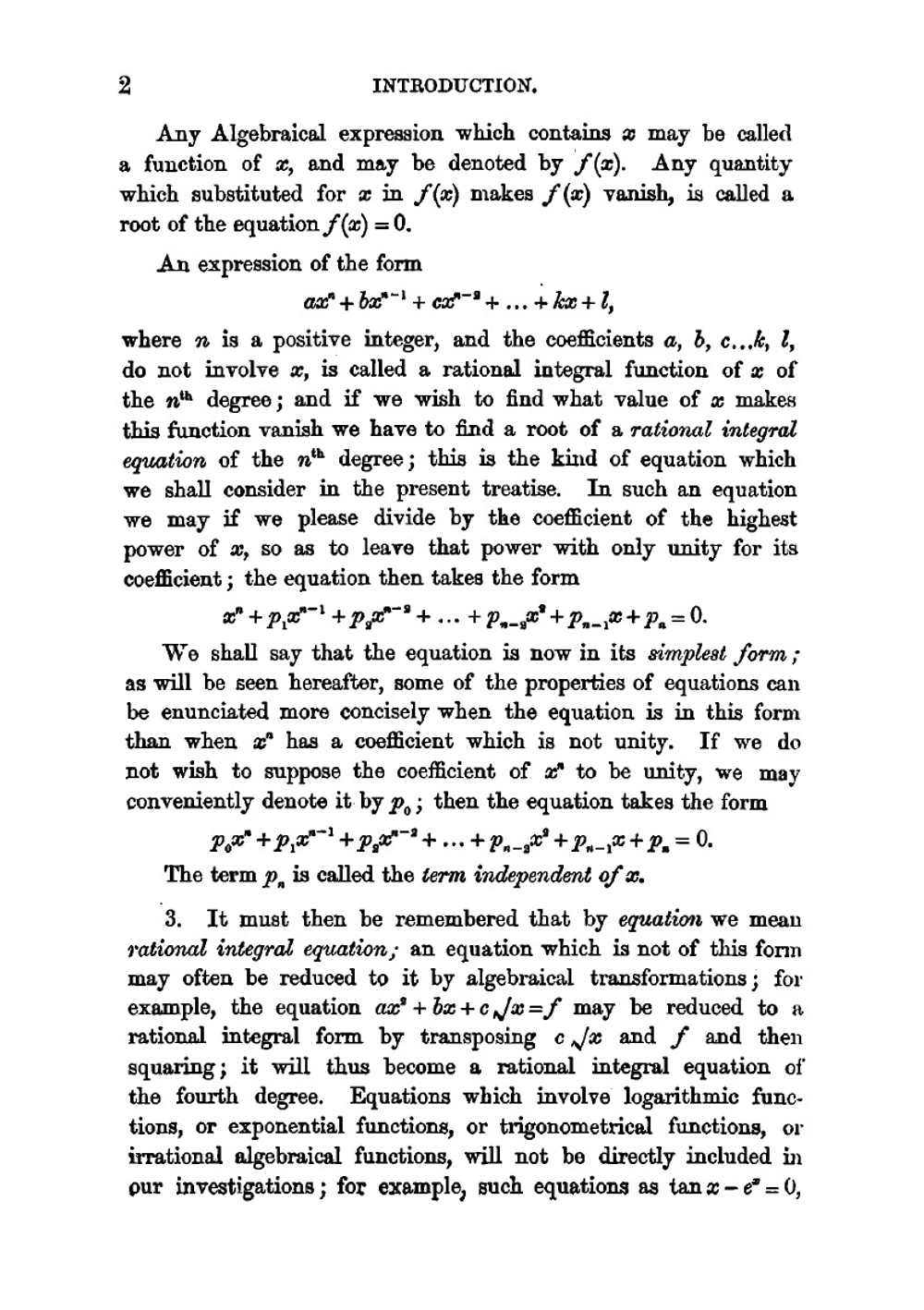 An elementary treatise on the theory of equations, with a collection of examples | I. Todhunter