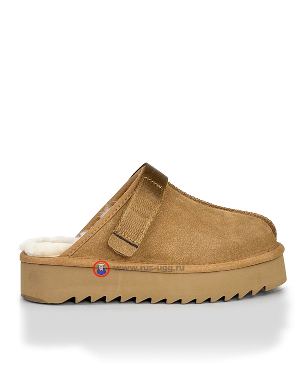 GOLDENSTAR CLOG PLATFORM Chestnut