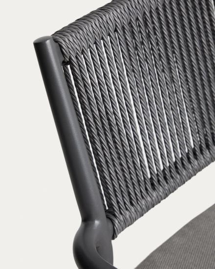 Уличный стул Argasi из алюминия графитового цвета и веревки