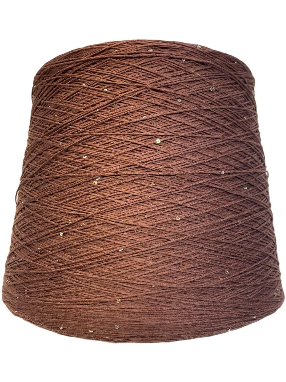 Пряжа на бобине (Италия) 100% хлопок с пайетками 100г- 450м 270 г