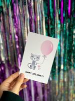 Открытка Котик Happy Birthday №8