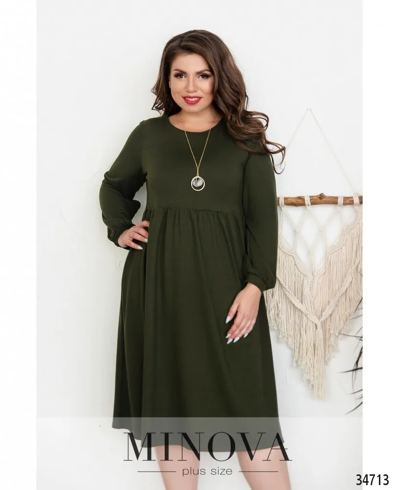 Платье 3129-ВБ-хаки Minova