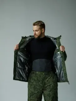 Тактическая зимняя костюм с фольгой Пиксель