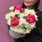 Коробка цветов "Peony Sunset" #79
