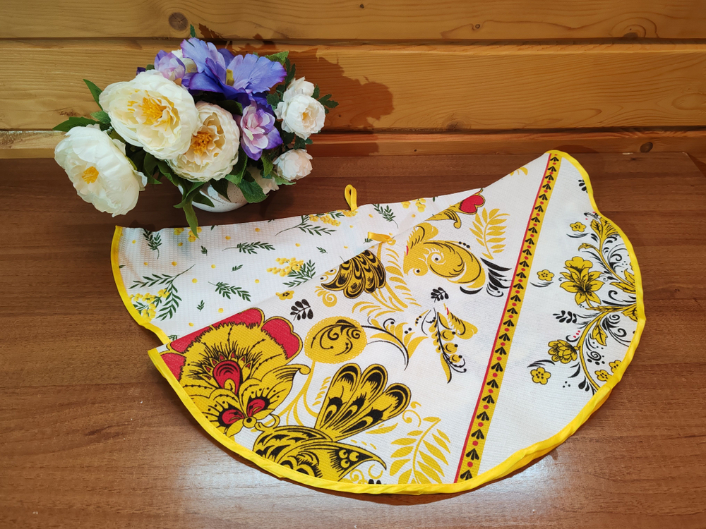 Полотенце кухонное, круглое, 2 шт, вафельное полотно