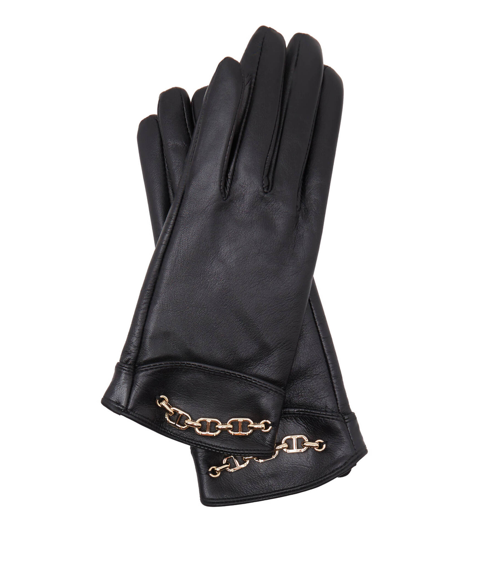 Кожаные перчатки TWINSET - черный(232TO541A)