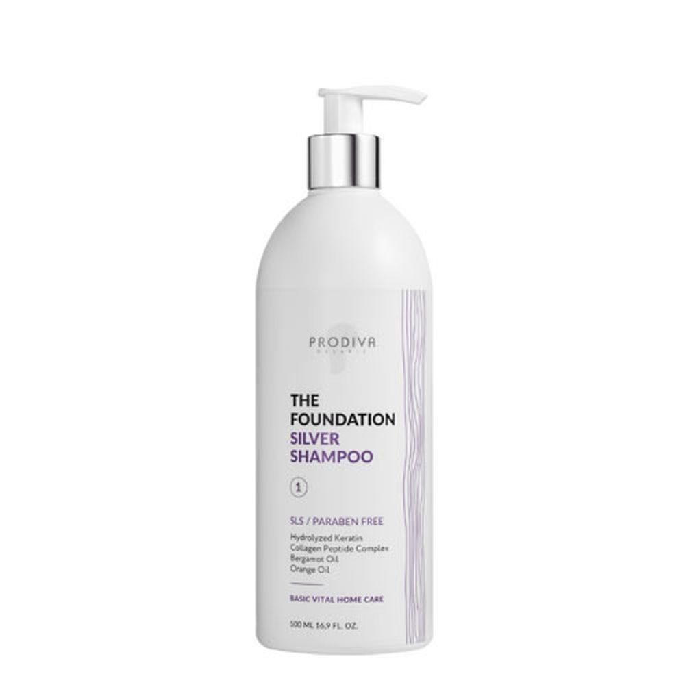 Prodiva Silver The Foundation Shampoo - Шампунь серебристый тонирующий для осветленных волос АКЦИЯ!