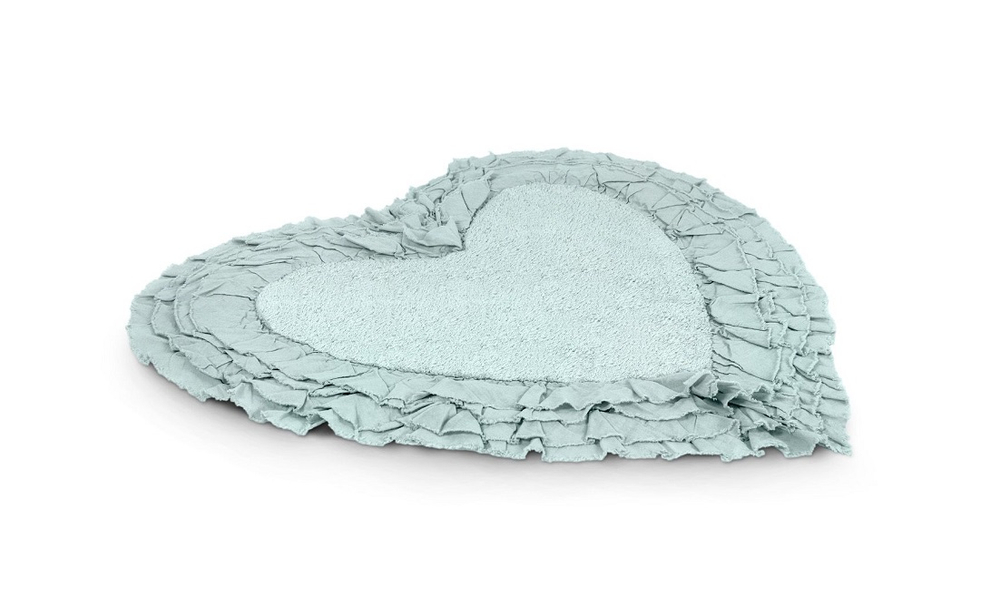 Коврик для ванной Сердце "Лиз" 65см, 6 видов, Хлопок