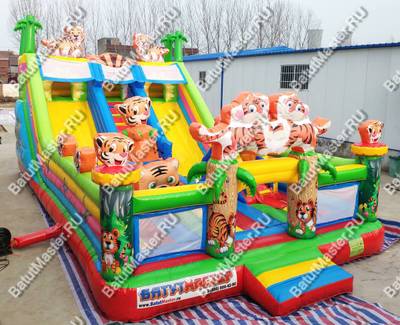 Коммерческий батут "Тигриная страна 2" 10*6*5 м