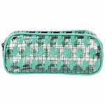 Пенал-косметичка BRAUBERG LUCENT на молнии, прозрачный, "Cactus", 21х5х9 см, 270053