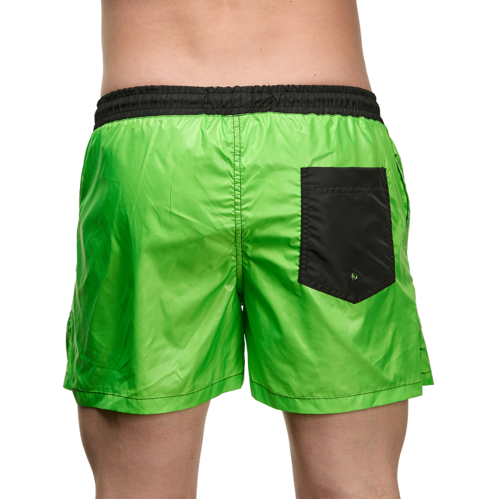 Мужские шорты салатовые с черным карманом сзади Sesmik STORM COLORS LEMON
