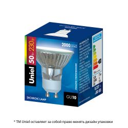 JCDR-50-GU10 Лампа галогенная Картонная упаковка