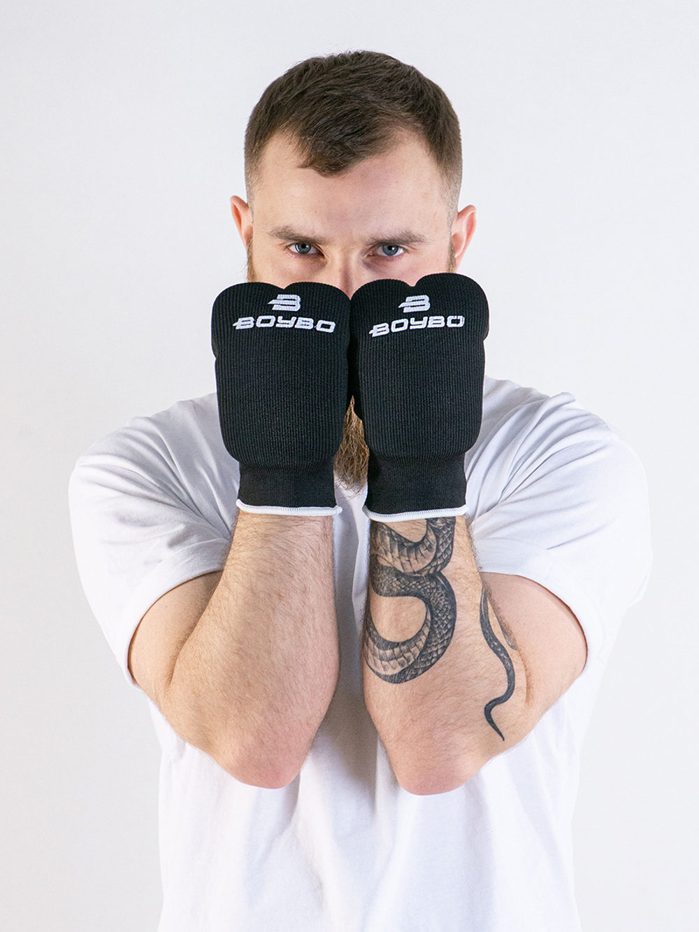 Накладки для каратэ BoyBo BO130, хлопок, черные