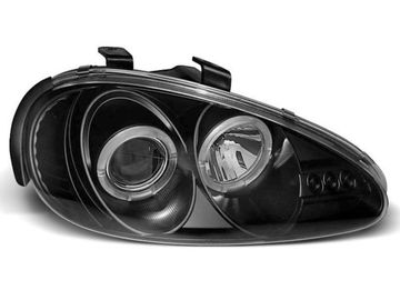 Передние фары angel eyes black для Mazda MX3