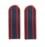 Погоны темно-синие с красным кантом 2 красных просвета Полиция (ОВД) (пластик)
