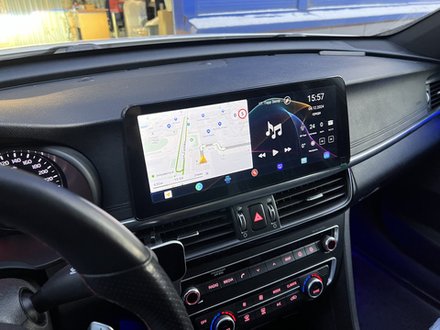 Магнитола для KIA Optima 2016-2020 - Redpower 85097XLB монитор 12.3" QLED в стиле BMW, Android 14, CarPlay, 4G SIM-слот