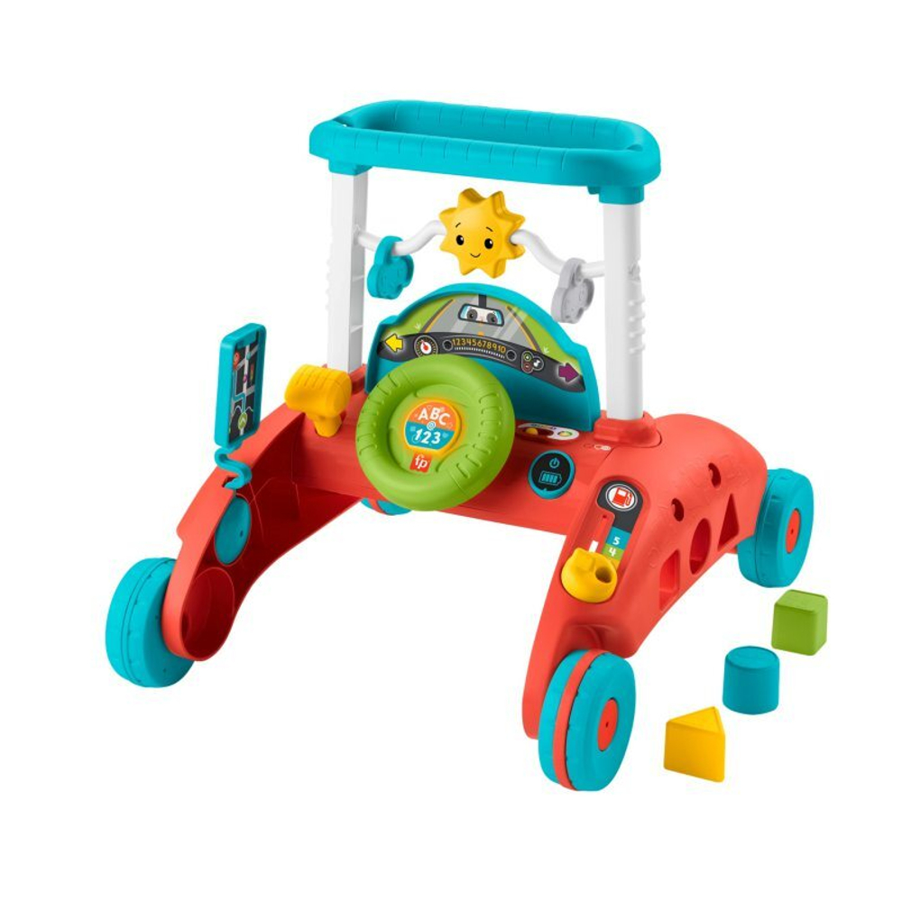Fisher-Price Learn and Laugh - Интерактивный маленький водитель-толкатель 2 в 1 HJP44