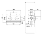 Fantini Встраиваемая часть двойного зап. вентиля 19 00 D292A