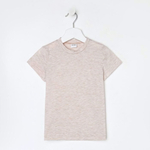 Футболка д/девочки "Basic line", цвет бежевый меланж, р.122. 7444513, 1 шт.