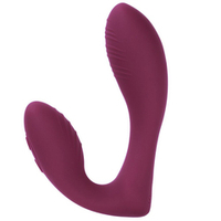 Фиолетовый вибратор 12,5см в трусики с пультом ДУ Selove DuoFlex Flexible Wearable Vibrator Purple
