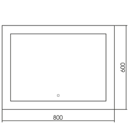 Зеркало Abber See 80 AG6107S-0.8 с подсветкой с сенсорным выключателем и диммером