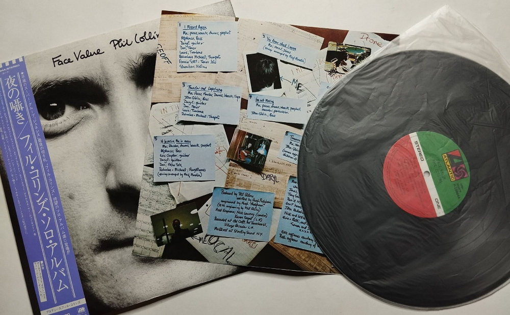 Винтажная виниловая пластинка LP Phil Collins Face Value (Japan 1981) (Obi)
