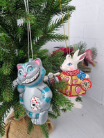 Набор игрушек чеширский кот и кролик из Алисы