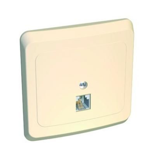 Розетка телефонная RJ11 с/у, в сборе ЭТЮД кремовый Schneider Electric