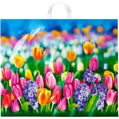 Пакет с петлевой ручкой ПВД 60х50 (70 мкм) "Цветочный базар" (25/250 шт.) Интерпак